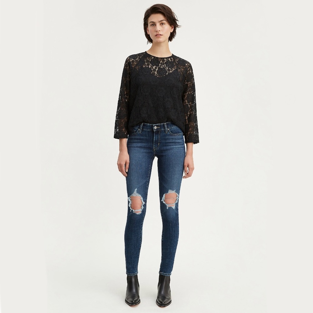 LEVI’S | 711 Raw hem skinny jeans sz 34 (18/20)